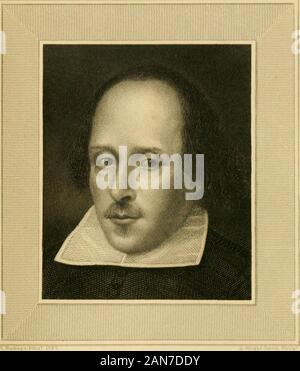 Galerie d'illustrations de Shakespeare, de célébrer les œuvres d'art . WILLIAM SHAKESPEARE d'une gravure de H. Wright Smith, après thepainting par Richard Burbage Memoihs de William Shakespeare JE ;/. Banque D'Images