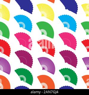 Transparente avec motif vecteur main couleur fans Illustration de Vecteur