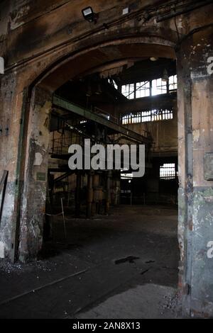 La Forge, une partie de l'usine de construction du moteur, en chantier naval de Gdansk - Pologne - Stocznia Gdańska située Banque D'Images