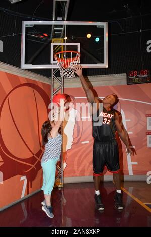 Las Vegas NV, USA 09-30-18 Shaquille O'Neal, un joueur professionnel de basket-ball. Musée de cire Madame Tussauds à Las Vegas au Nevada. Banque D'Images