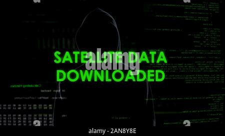 Les données téléchargées par satellite espion dangereux, objets de démarrage à distance à partir d'office Banque D'Images