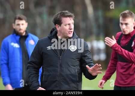 Oriam Performance Sports Centre, Riccarton, Edinburgh, Ecosse, Royaume-Uni. 16 janvier, 2020. Cœurs Manager Daniel Stendel Training session avant d'SaturdayÕs William Hill Scottish Cup tie à la maison à Airdrie. Crédit : eric mccowat/Alamy Live News Banque D'Images