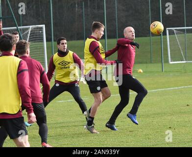 Oriam Performance Sports Centre, Riccarton, Edinburgh, Ecosse, Royaume-Uni. 16 janvier, 2020. Cœurs Steven Naismith Training session avant d'SaturdayÕs William Hill Scottish Cup tie à la maison à Airdrie. Crédit : eric mccowat/Alamy Live News Banque D'Images