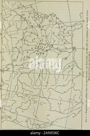 Annales de géographie . fr 5 .o S ?" 53 S 5 = i = à 2. 406 (lÉOGKAPHlE générale. encore au Nord-Ouest de lOhio. Elles sont encore plus élevées, comme on devait sy attendre, dans la région aride ; le maximumabsolu correspondent aux oueds de lintérieur du Grand Bassin. La carte de la dénudation chimique (fig. 3) révèle des affinités des-fe contrastes analogues, mais les variations y sont de moindreamplitude et parfois de sens contraire. Les rivières du Piedmontappalachien présentent des indices boursiers uniformément bas et très concor-ont (extrêmes : 3 !2 et -15). Les sols de la région celte au plushaut are provided d Banque D'Images