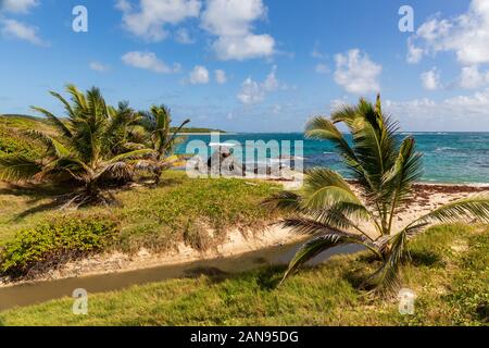 Sainte-Anne, Martinique, Antilles françaises - Cap Ferré - Trou Cadia Banque D'Images