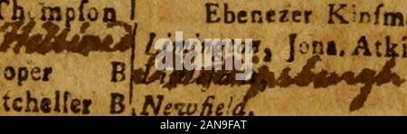 Une poche almanack, pour l'année .. : calculé pour l'utilisation de l'état d'Massachusetts-Bay . Rogers Clark , Daoiel ColliaiB BLaneshoro*, Ut, HydeMethodiftiLenoxt Alran Samuel Shepard Nath. Haikina BMethodifti Judfoa 1 Sheffield, Éphraïm, MethodiftsNew Ajbferd Loudon, Methodifts J'Benja. Baldwin B nouveau Marlboro, Jacob, CulwStockbridge Stephen Weft dd ( 49 ) Jean Stevensfartridgefiefd, John Leland V  + fitttfield AllenValentine Thomaa, Rathburn BMethod iftaRicbmond PettySandisfield ADN,, Eléazar Storrs V E V BSavoy Soutbfitld WheJpley, Samuel, BTyrifigbam MethodiftsWajhington^, Jofeph Avery.G. Banque D'Images