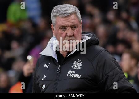 11 janvier 2020, Molineux, Wolverhampton, Angleterre, Premier League, Wolverhampton Wanderers v Newcastle United : Steve Bruce manager de Newcastle United avant le Crédit : Richard Long/News Images Banque D'Images