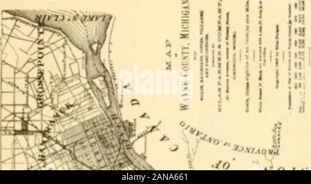 Guide et souvenir de Detroit .. . Et Bâtiment, 7. Medical College Detroit, 77. Central Michigan R. R. Depot, 67. Monument des soldats, 5. Mount Elliott Lec. Entrée privée, 57. Les cours municipales, bâtiment 73. Le quartier général de la police, 71. Arbre généalogique de Pontiac, 51. Bureau de poste, 93. Bibliothèque publique, 13. Pont de chemin de fer Jefferson Ave., 47.Railroad quai des ferries, 69.^Sceau de ville, monument des soldats, 34.5.St. Annes Église catholique, 99.St. John's Lutheran Church, 79.St. P. E. Johns, Église 21.St. Lukes Hospital, 103.St. Mary's Hospital, 75.St. Pierre et Paul, Église catholique, 41.Thompson accueil pour de vieilles dames, 37.Unitarian Church, 2 Banque D'Images