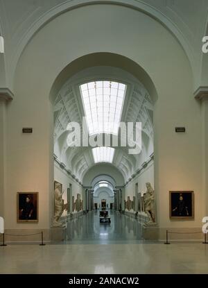 GALERIA del Museo del Prado. Auteur : Juan de Villanueva. Emplacement : Museo del Prado-intérieur. MADRID. L'ESPAGNE. Banque D'Images