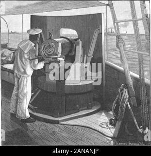 Scientific American Volume 75 Numéro 21 (novembre 1896) . Strictement parler, qu'ils sont. floatingbatteries suchthey, et comme sont destinées à coopérer avec l'landbatteries en défense oour côtes. Mais designedspecially thoughthe est moniteur de port d-fense, il serait tout à fait capable de prendre part à une action de la flotte au large de la côte météo pas banale. L'Amphitrite est de 259 pieds et 6 pouces de long ; 55 pieds 10 pouces ; poutre et 14 pieds 6 pouces, avec un projet de dis-le placement de 3 990 tonnes. La coque est construite en fer d'un andconsists une coquille extérieure et intérieure, espacés de 3 feetapart et liés ensemble par la Banque D'Images