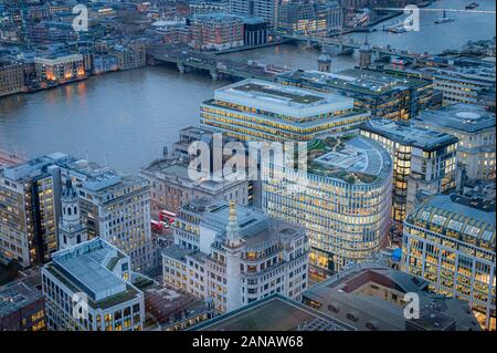 La vue de Sky Garden, Londres, Royaume-Uni Banque D'Images