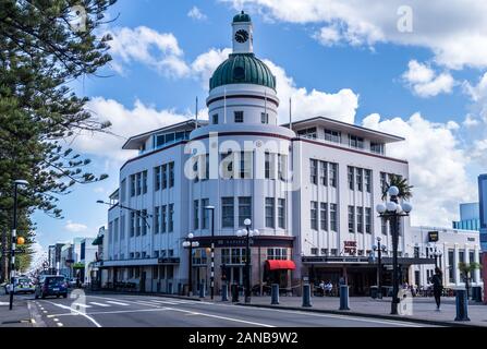 L'Art Déco T&G Bâtiment par Atkin & Mitchell, 1936, Napier, Hawke's Bay, île du Nord, Nouvelle-Zélande Banque D'Images