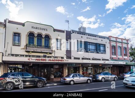 Harston Art Déco, l'Ringlands et Barry Bros. bâtiments, 1932, Napier, Hawke's Bay, île du Nord, Nouvelle-Zélande Banque D'Images