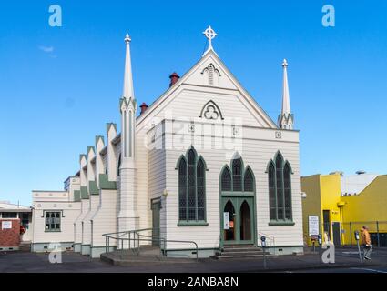Sainte Trinité Église méthodiste, 1876, Clive Square, Napier, Hawke's Bay, île du Nord, Nouvelle-Zélande Banque D'Images