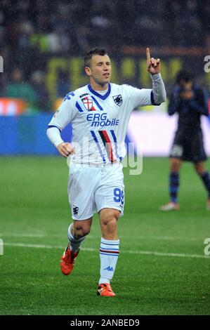 Milan, Italie, 24 octobre 2010, 'G.Meazza San Siro Stadium ', un championnat de football sérieux 2010/2011, FC Inter - UC Sampdoria : Antonio Cassano pendant le match Banque D'Images