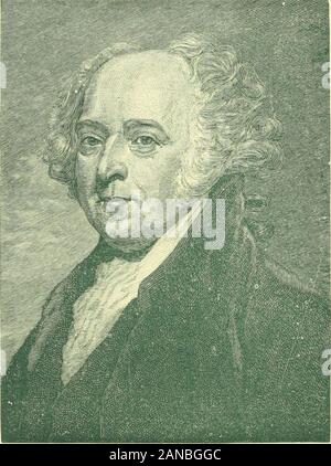 La bibliothèque universelle de Ridpath literatureA résumé biographiques et bibliographiques des plus éminents auteurs . JOHN ADAMS. ADAMS, John, deuxième Président de l'États-unis, né à Braintree, Massachusetts, le 30 octobre 1735  ; mort à Quincy, Massachusetts, le 4 juillet 1826. Il diplômés-ées à Harvard College en 1755, a pris en charge l'école de grammaire de l'OOF à Worcester, et lisez le lawwith seul avocat de la ville ; et en 1758a commencé la pratique dans son comté natal de suf-folk, de Boston qui était le chef-lieu. En1764, il épouse Abigail Smith, une fille de ministre de la ville voisine de Weymouth.l Banque D'Images