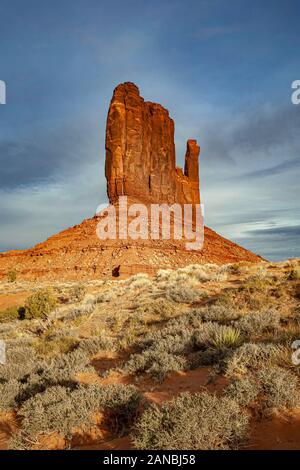 West Mitten, Monument Valley, Arizona et l'Utah, USA frontaliers Banque D'Images