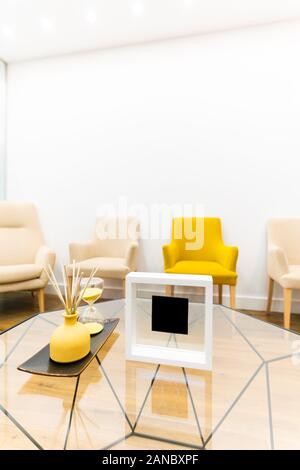 La réception confortable et moderne. Intérieur de la salle moderne bureau. Banque D'Images