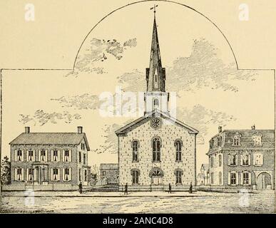 Histoire de l'Église évangélique luthérienne synode du Wisconsin, avec de brèves esquisses de ses congrégations . utherans et les Réformés ont eu lieu, adivision ont également eu lieu parmi les luthériens, la difficulté à havingarisen à partir d'une différence d'opinion au sujet de ce qu'ont été thenknown que de nouvelles mesures. Cette partie de l'congregationantagonistic à ce qu'ils ont considéré les pratiques extrêmes a retiré,et organisé l'église Pauls (Conseil général). Les noms des pasteurs qui ont servi ce congregationsince 1804 sont : : Aug. George Lochman, 1804-1815 ; WilliamG.Ernst, 1815-1849 ; G. F. Krotel, 1849-185 Banque D'Images