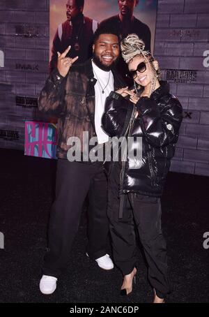 HOLLYWOOD, CA - le 14 janvier : Khalid (L) et quin'assister à la première de Columbia Pictures' 'Bad Boys pour la vie" au théâtre chinois de Grauman le 14 janvier 2020 à Hollywood, Californie. Banque D'Images