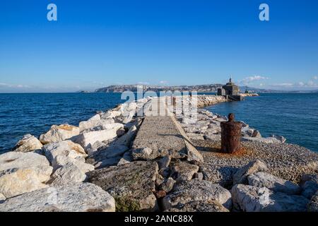 Venise (Italie) - Vue de Monte di Procida du port de Procida Banque D'Images