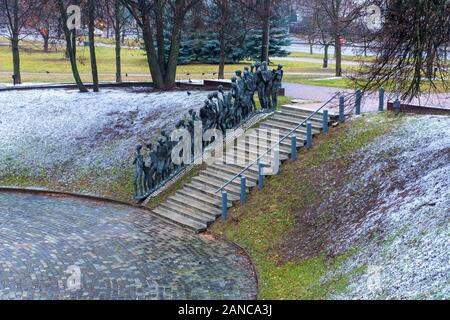 Minsk, Belarus - Décembre 14, 2019 : Yama (le noyau) est de l'Holocauste juif, massacre de juifs tués par les Nazis à cet endroit en 1942, Minsk Banque D'Images