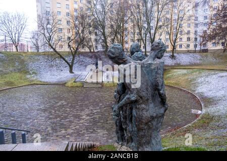 Minsk, Belarus - Décembre 14, 2019 : Yama ou le noyau est à l'holocauste juif Memorial, massacre de juifs tués par les Nazis à cet endroit en 1942, Minsk Banque D'Images