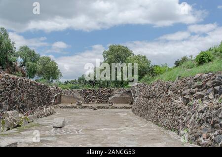 Ruines préhispanique de Teotihuacan, une ancienne ville mésoaméricain situé dans un sous-vallée de la vallée de Mexico Banque D'Images