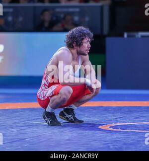 Roma, Italie, le 16 Jan 2020, Selçuk pouvez (Turquie) au cours de 1° Tournoi International de la série Classement - Jour2 - Lutte - Crédit : LPS/Luigi Mariani/Alamy Live News Banque D'Images