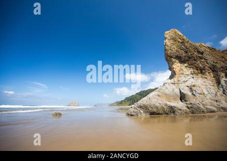 Site de loisirs de Hug point, sur la côte de l'Oregon. Banque D'Images