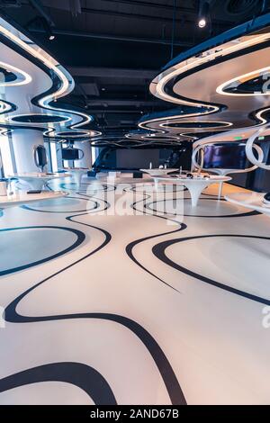Une vue de l'intérieur du laboratoire de 5G à 31e étage de l'hôtel récemment ouvert Leeza SOHO à Beijing, Chine, 2 décembre 2019. La 5G est situé au laboratoire Banque D'Images