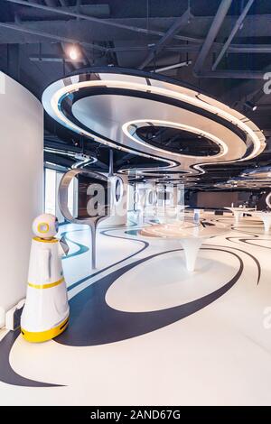 Une vue de l'intérieur du laboratoire de 5G à 31e étage de l'hôtel récemment ouvert Leeza SOHO à Beijing, Chine, 2 décembre 2019. La 5G est situé au laboratoire Banque D'Images