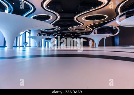 Une vue de l'intérieur du laboratoire de 5G à 31e étage de l'hôtel récemment ouvert Leeza SOHO à Beijing, Chine, 2 décembre 2019. La 5G est situé au laboratoire Banque D'Images