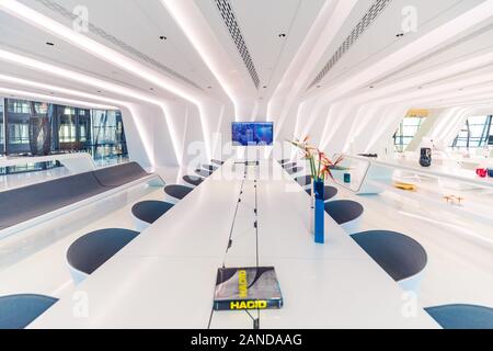 Une vue de l'intérieur du laboratoire de 5G à 31e étage de l'hôtel récemment ouvert Leeza SOHO à Beijing, Chine, 2 décembre 2019. La 5G est situé au laboratoire Banque D'Images