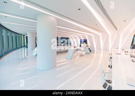 Une vue de l'intérieur du laboratoire de 5G à 31e étage de l'hôtel récemment ouvert Leeza SOHO à Beijing, Chine, 2 décembre 2019. La 5G est situé au laboratoire Banque D'Images