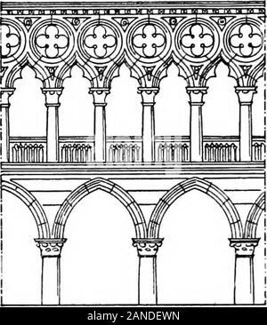 La belle nécessité ; sept essais sur la théosophie et l'architecture . EaBCHTHBION rCALIAN ATATHEJM ?.GOTHIQUE FRX3M LE-PALAIS DUCAL- au VE-NICE/ Banque D'Images