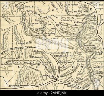 L'histoire du Nevada, du Colorado et du Wyoming, 1540-1888 . rrived à thehead Rock Creek, et à la fois érigé une smallsmelleder, près de l'endroit où la ville de Scofield est subsf-conséquent situé à. Dans deux mois un test suffisant fait hadbeen, et l'entreprise est retourné à l'hiver, le atDenver-wagon train par le même itinéraire en whichthey est venu, et le convoi par le Washingtongulch trail. Arrivé à la maison, Richardson a fait son topersons rapport intéressé, résidant à Chicago, Quincy, andDenver, qui étant favorable, les fournaises et machin-ery ont été achetés, et toutes les choses placées dans readinessto en exploitation Banque D'Images