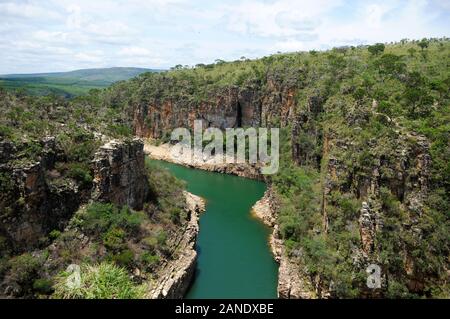 Capitólio, Minas Gerais, Brésil, 27 Novembre 2019. Belvédère des canyons, près de la ville de Capitólio dans l'état de Minas Gerais Banque D'Images