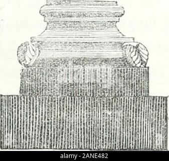 Revue de l'art chrétien, dont limposante . ument et ri-che si l'ONU produit architecture heu-reux effet.Notre dessin représentela face de lautel, qui regardait nef léglise de lagrande le prêtreofficiait ; du côté opposé où étaitla Tableau pour le saint Sacrifice. Le pied du monument, à saplace primitif, se composaitdune sélèveune plinthe, sur laquelle rangée de six colonnettes (fig. 2) avec cinqniches alternés en plein cintre ; au dessus est une grande moulure cou-verte de feuillages, sur laquelle sappuient deux bas-reliefs, lepremier de forme carrée, le second de forme semi-circulairequi couronne Banque D'Images