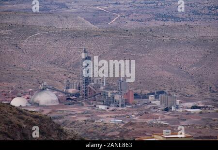 Vue aérienne de l'installation minière de l'Arizona dans le désert Banque D'Images