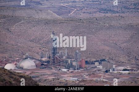 Vue aérienne de l'installation minière de l'Arizona dans le désert Banque D'Images