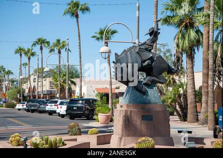 Jack Knife statue par Ed Mell à Scottsdale Arizona USA Banque D'Images