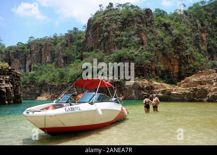 Capitol, Minas Gerais, Brésil, 26 Novembre 2019. Canyons de barrage de Furnas près de Capitol City dans l'état de Minas Gerais. Banque D'Images