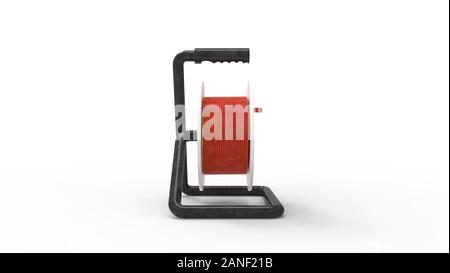 Un rendu 3D electrictity mobile prise de poste isolé en fond blanc Banque D'Images