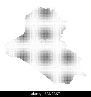 Carte de l'Iraq avec des points d'illustration vectorielle. Web design, papier peint, dépliants, vidéos, affiches, bannières brochure Illustration de Vecteur