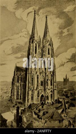 Les cathédrales et les églises du Rhin . La Cathédrale La série^ libraryi chaque vol., J2mo, chiffon, dorure haut, abondamment illus-tré.  %2 - pour les cathédrales d'NorthernFrance par francis mil toun des cathédrales d'SouthernFrance b y fra ncis mil à l'ONU les cathédrales de l'Angleterre par Mary J. Le Taber, suivant chaque vol., libraryi2mo, chiffon, dorure haut, abondamment illus-tré. Net, 2,00 $ les cathédrales et les églises [- nf thp J^hiviP tfje rLnine PAR FRANCIS de miltoun des cathédrales d'NorthernSpain par CHArles rudy L. C. PAGE & COMPANY New England Building, Boston, Mass. c OLOGNE T CATHÉDRALE Banque D'Images