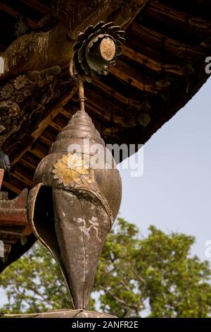 Au temple de Changu Narayan conque dans la vallée de Katmandou, Népal Banque D'Images