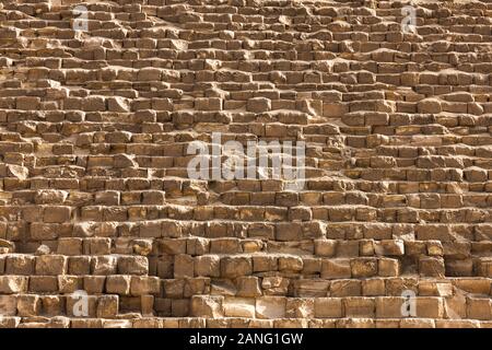 Grande Pyramide de Giza, aussi Pyramide de Khuf, grandes pyramides, dans le désert sablonneux, giza, le caire, Egypte, Afrique du Nord, Afrique Banque D'Images