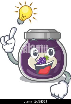 Vous avez une idée geste de confiture de raisin cartoon character design Illustration de Vecteur