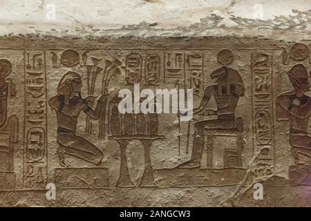Intérieur Du Grand Temple, Temples D'Abu Simbel, Monuments Nubiens, Abu Simbel, Gouvernorat D'Assouan, Egypte, Afrique Du Nord, Afrique Banque D'Images